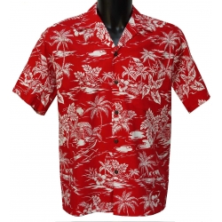 Chemise hawaienne rouge