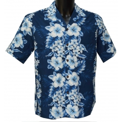 Chemise hawaienne navy