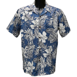 Chemise Hawaienne SANDY BEACH navy