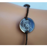 Bracelet nacre PM motif hibiscus N5