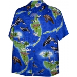 Chemise Hawaienne BLEU MARINE ANIMALS