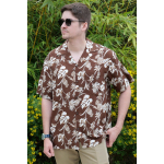 Chemise Hawaienne DREAM GARDEN marron