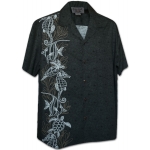 Chemise Hawaienne HYPPOCAMPUS AND TURTLES (gris)