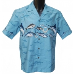 Chemise Hawaienne Marlin Bleu