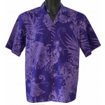 Chemise hawaienne MONSTERA CERES IN PURPLE