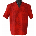 Chemise hawaienne MONSTERA CERES IN RED
