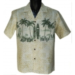 Chemise Hawaienne Surf Mat Green