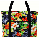 Sac Cabas Watermark floral noir