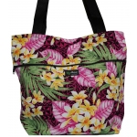 Sac fourre-tout reversible Tahiti Plumeria Rose