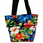 Sac fourre-tout reversible watermark floral bleu