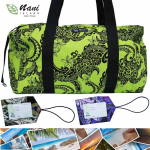 Sac hawaen et ses tiquettes de voyage